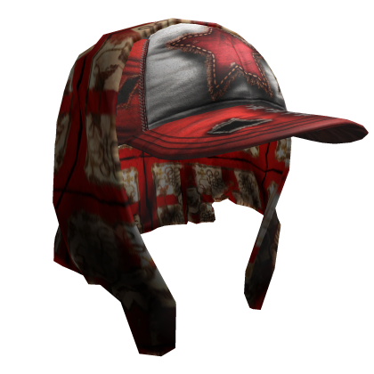 Red StarStyle Cap w/Bandana Headscarf Y2K Roblox item