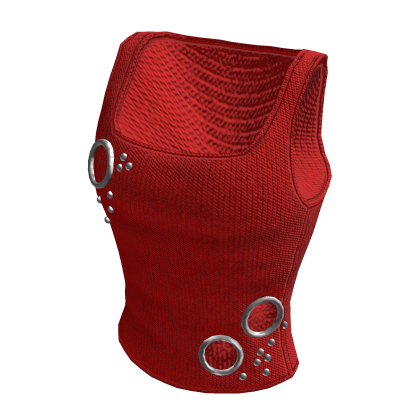 Red Eyelet Top