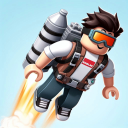 Obby but you use a jetpack