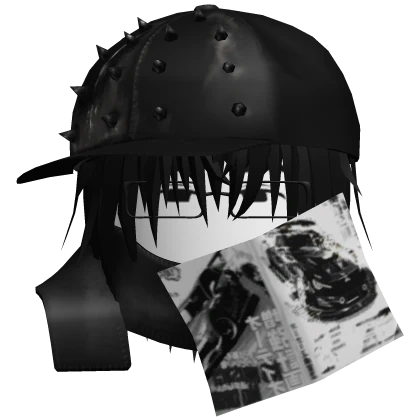 Gothic Vkei Hair Spike Cap Black Scarf | Roblox Item - Rolimon's