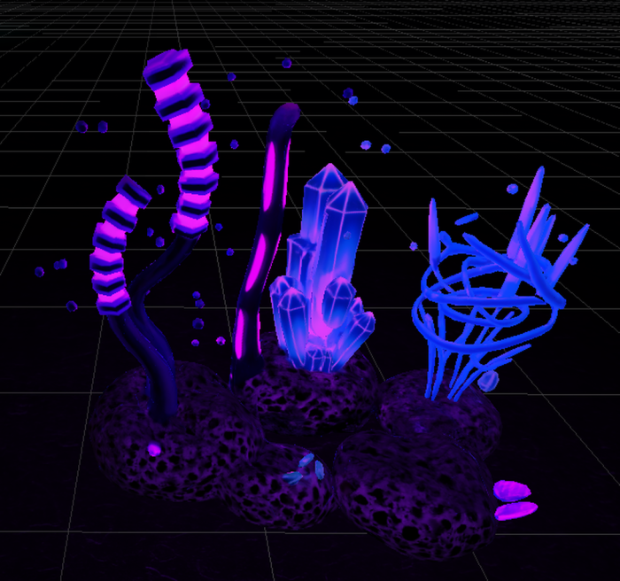 [Neon Nature] Bioluminescent Crystal Pillar Set preview 1