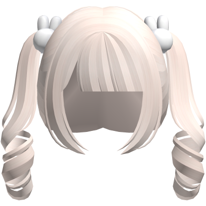 kawaii cutecore curly bunny blonde pigtails