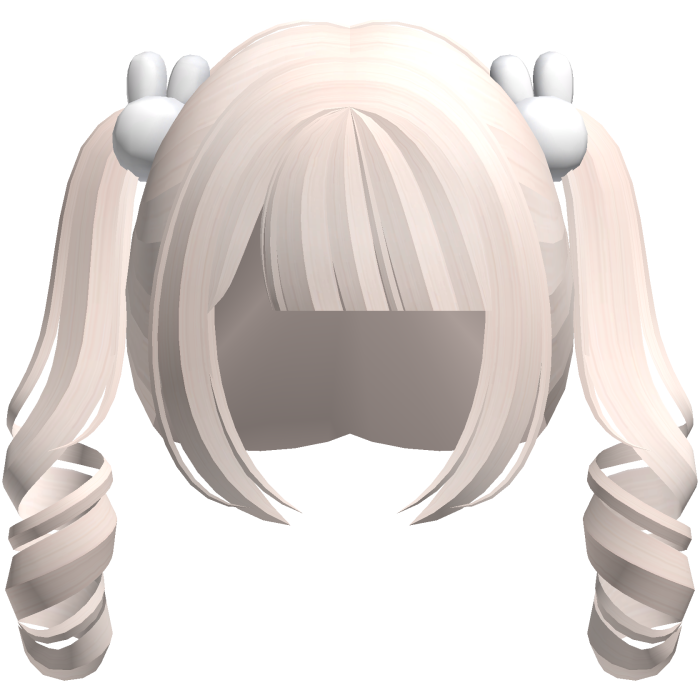 kawaii cutecore curly bunny blonde pigtails