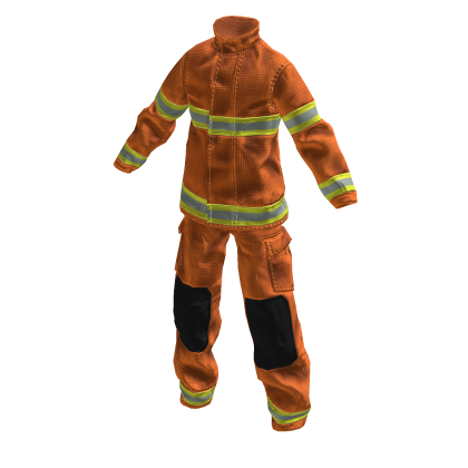 Orange Firefighter Fire Protection Suit Uniform