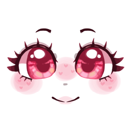 Kawai pink face for rhs Roblox decal