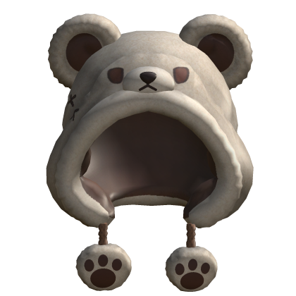 Cute Fluffy Bear Plushie Hood (Tan) Roblox item