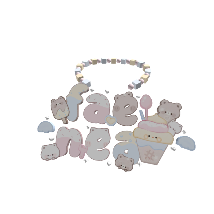 ♡ : fae & nea 2 name beaded necklace