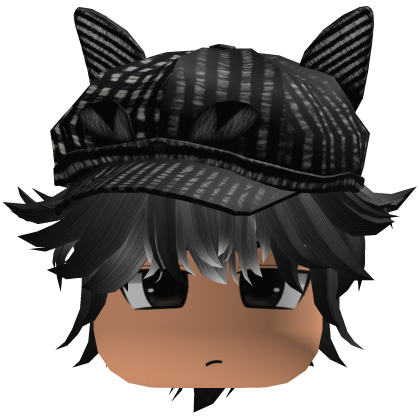 Messy Fluffy Emo Y2K Boy Hair VKAI black gray CAT
