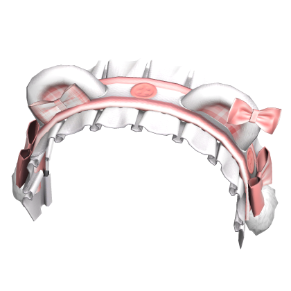 Kawaii Cute Bear Headband w Ruffles White Red