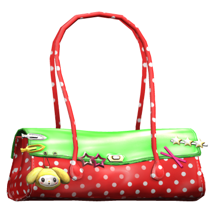 Cute Red & Green Jelly Bag Polka Dots & Charms 