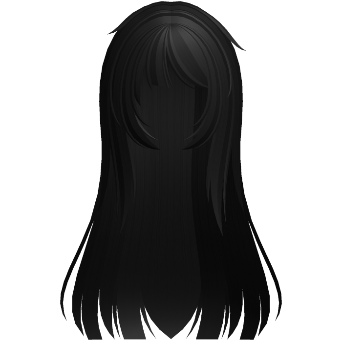🤍 adorable tsundere long hair in black
