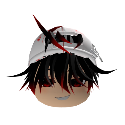 y2k Boy Messy Black and Red Hair Roblox item