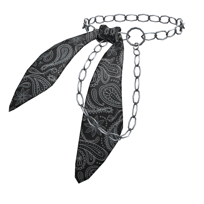 Black Designer Ribbon With Chain