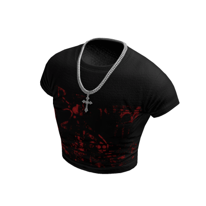 Black Graphic Y2K Baby Tee