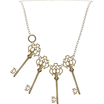 Gold Ornate Multi-Key Necklace