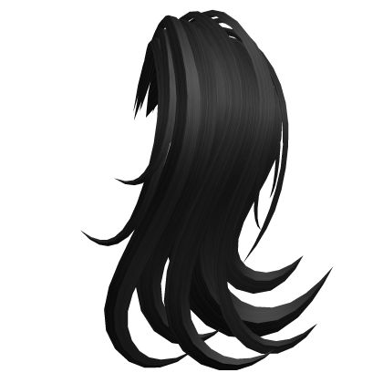 Black Left Side Ponytail Extension Roblox item