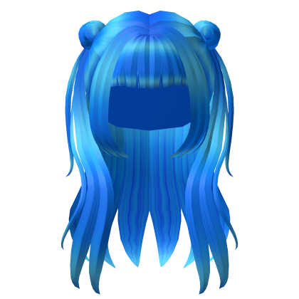 Blue Kawaii Cheerleader Hair