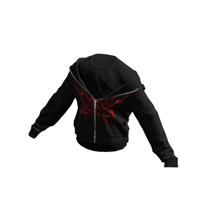 Black/Red SVDDENLY Layered Zipped Hoodie thumbnail