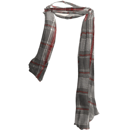 Cozy Winter Christmas Autumn Scarf in Grey Red