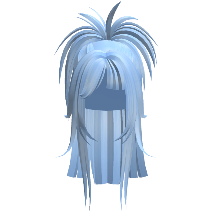 Spiky Anime Half Up Ponytail (Blue)