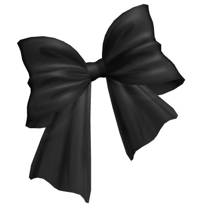 Preppy Front Hair Bow in Black Roblox item