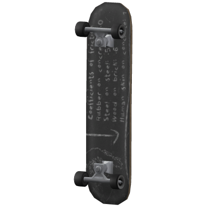 Custom Black & White Design Skateboard V6 (Side)