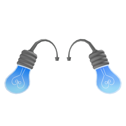 Blue & grey heart LightBulb / bulb antennae