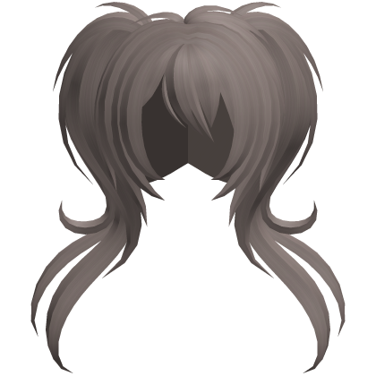 fluffy moe long swirly ponytails ash brown