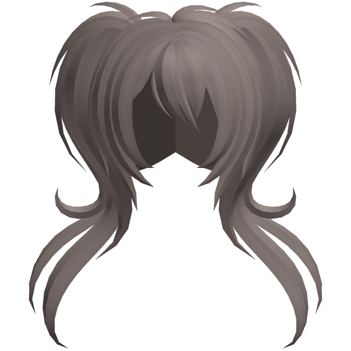 fluffy moe long swirly ponytails ash brown