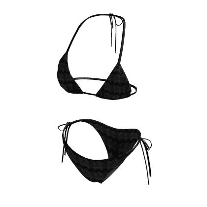 Triangle Black Zig Zag Bikini thumbnail