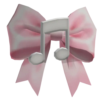 Cute Music Pink Ribbon Hair Clip | Roblox Item - Rolimon's