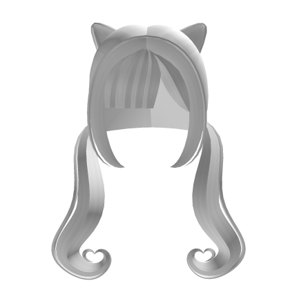 twintail cat white Roblox item
