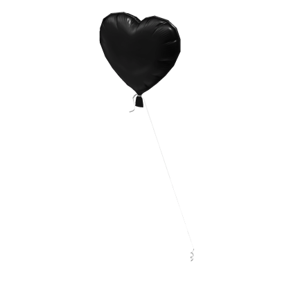 Black Heart Balloon [Hand Held]