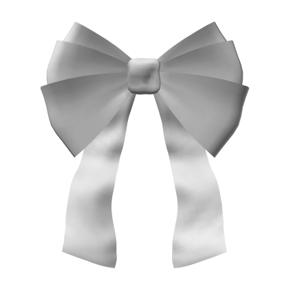 white bow back hair Roblox item