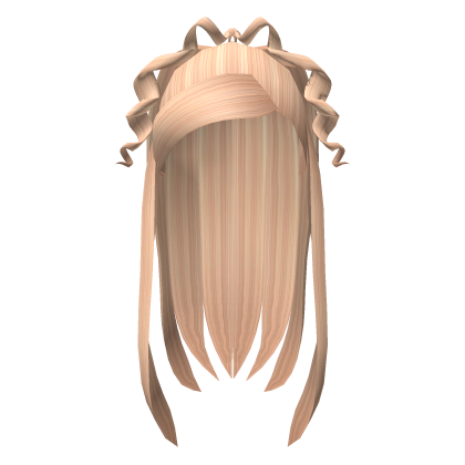 Y2k Side Bangs Curly Ponytail Long Blonde Hair Roblox item