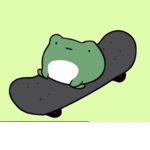 Chill_skateboard frog