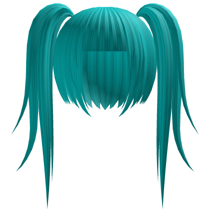 teal long anime twintails Roblox item