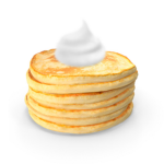 pancakes with shaving cream