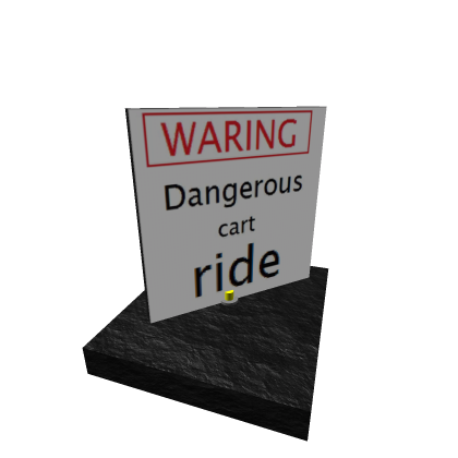 spinning sign saying dangerous cartride