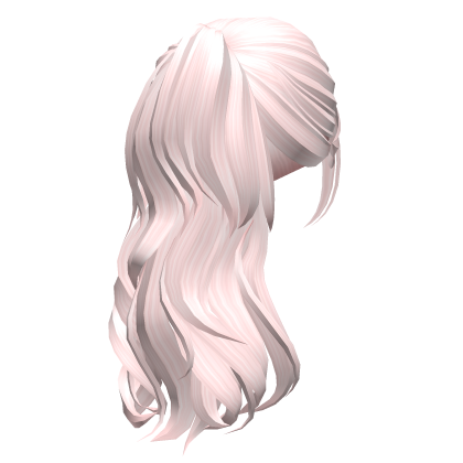 Cute Loose Curly Ponytail Hair (Light Pink) Roblox item