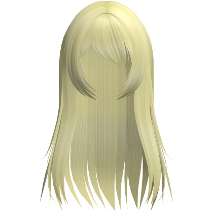 cute long emo hair w side bang yellow
