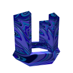 Blue Swirl Crown Of Sweetnes