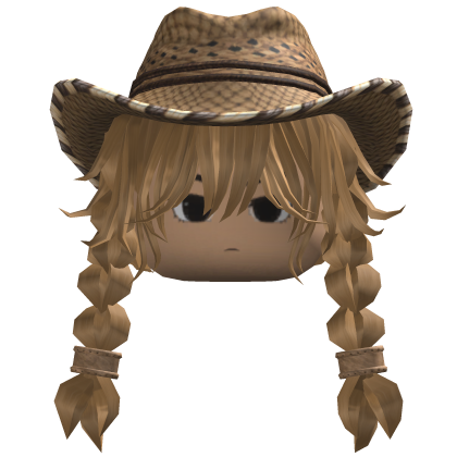 Braided Hair w/ Cowboy Hat (Blonde)