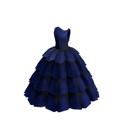 4 Layered Wedding Dress | Dark Blue thumbnail