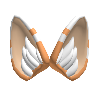 Orange & White Striped Kemono Ears Roblox item
