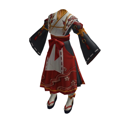 Traditional Attire Shrine Maiden Outfit-Red Sakura