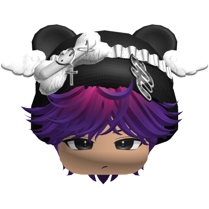 Cute pink and purple hair Cat Cap Anime Y2k