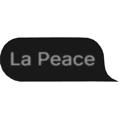 La Peace Text Bubble Roblox item