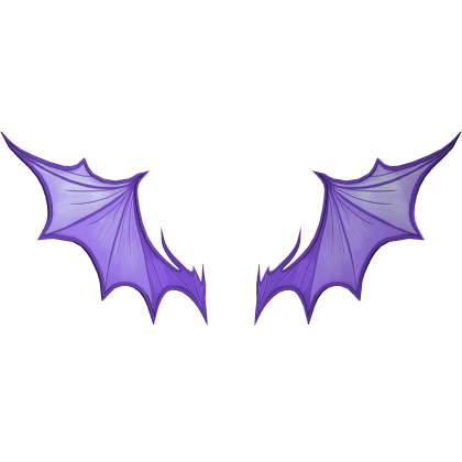 purple color gradient gothic bat wings