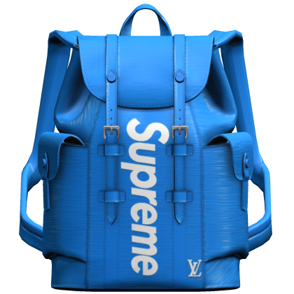 (1.0) Blue Supreme LV Exclusive Backpack